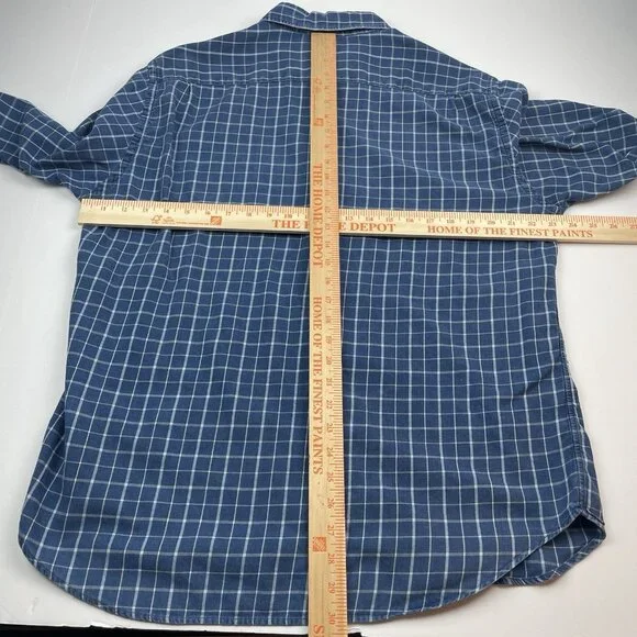 Faherty Men's Blue Plaid Long Sleeve Button Down Shirt Size Xl Light Flannel - Picture 4 of 9